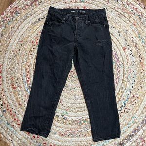 💰3/$25 ❤️ High-Waisted Slouchy Straight Cropped Jeans - size 4 Petite
